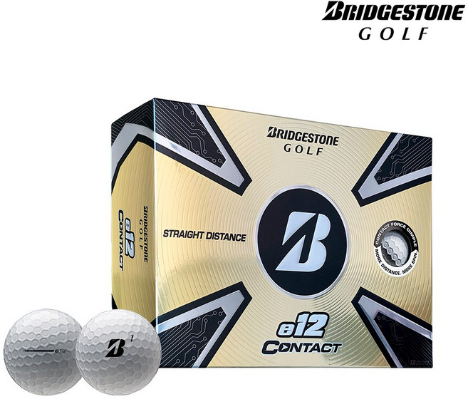 브리지스톤 골프공 컨택트비 e12, 화이트, 3개입, 1개