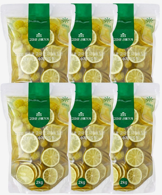 고마운선물가게 청포도라임청 2kg 수제청 과일청 카페 납품 대용량, 1개, 6개입