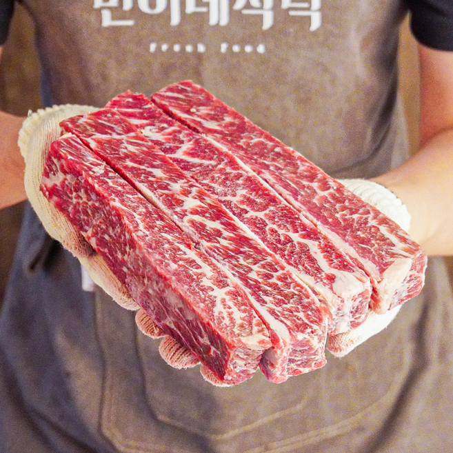 [민이네식탁] 미국산 뼈없는 우대갈비, 2개, 400g