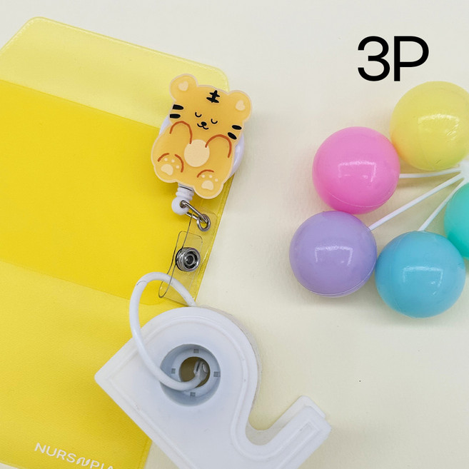 널스포켓 테이프커터기 소프트 동물친구들 테이프걸이 모음, 1개, 옐로우호랑이모음