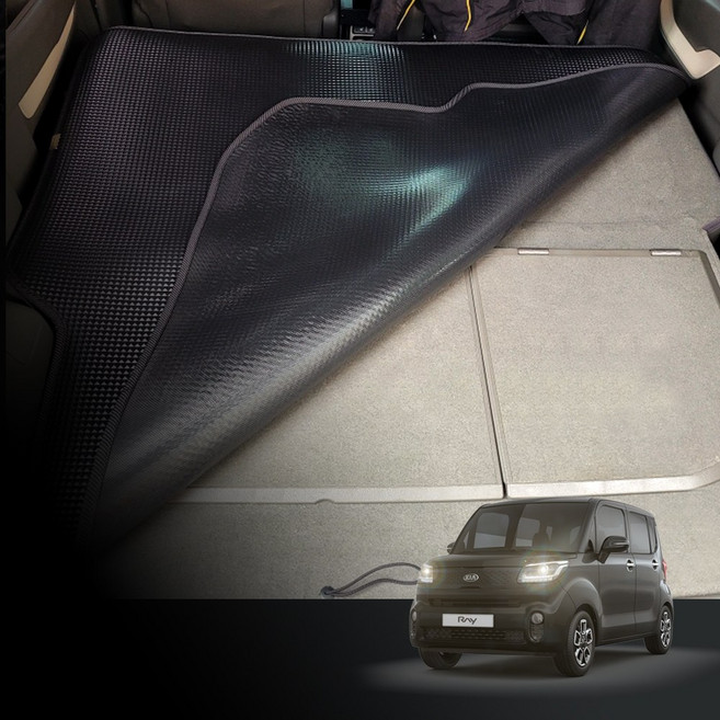 미로 레이 전용 차박 평탄화 매트 2열+트렁크 100%방수 논슬립 차크닉매트, 레이 벤