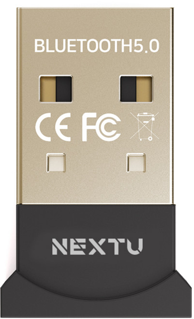 넥스트유 블루투스5.0 USB 동글, 블루투스5.0 USB 동글-[NEXT-204BT], *블랙*, 1개