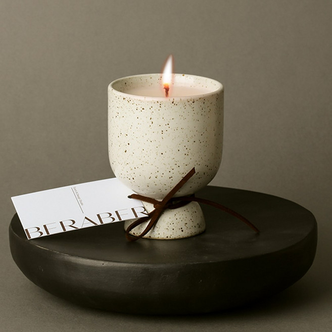 베라베르207 세라믹 소이 컨테이너 캔들 집들이 자취 인테리어 감성, 로즈베리, 1개