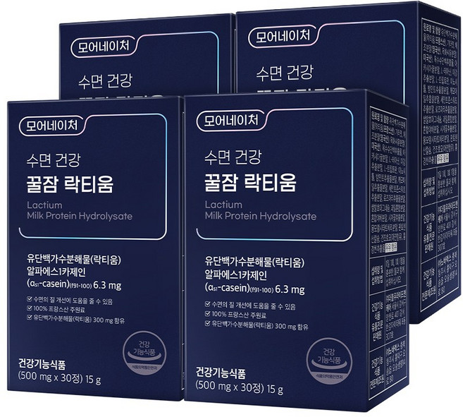 모어네이처 수면 건강 꿀잠 락티움, 30정, 4개