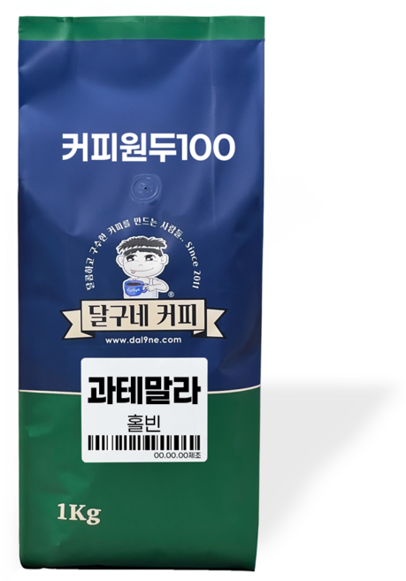 달구네커피 과테말라 SHB 안티구아 로스팅의 묵직한 커피원두, 1kg, 홀빈(분쇄안함), 1개