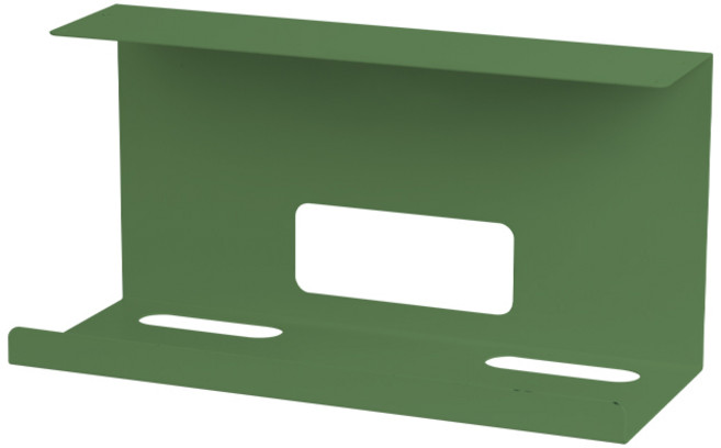 멀티탭 공유기 무타공 거치대 대형플러스 딥그린 책상 선반 고정형 전선 정리 콘센트 정리함- 벨크로타이사은품 당일발송, 1개