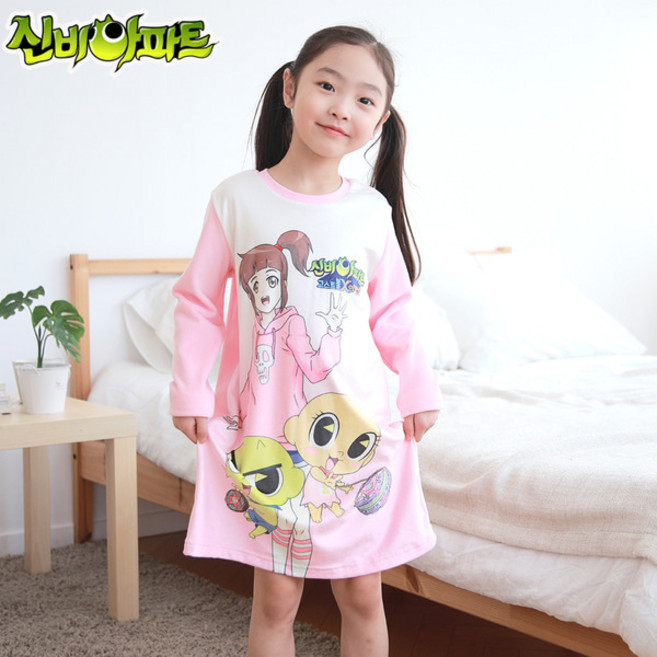 아동 공주 겨울 잠옷 신비아파트 하리(수면) 원피스