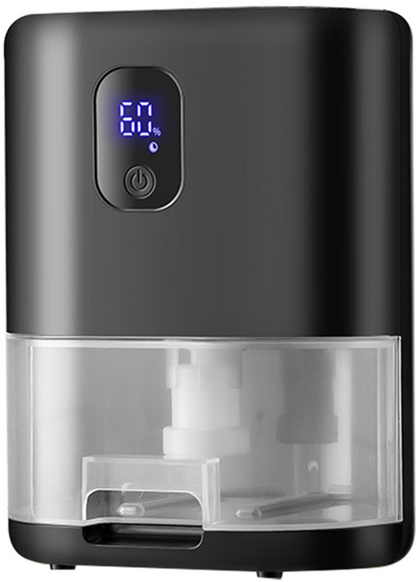 MMQ 가정용 무드 라이트 미니 제습기 CJ-2022, 블랙 + 클리어