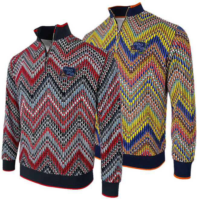 봄 가을 디지털 반집업 골프티셔츠 RPA 중년 남성 카라 기능성 골프웨어 아빠