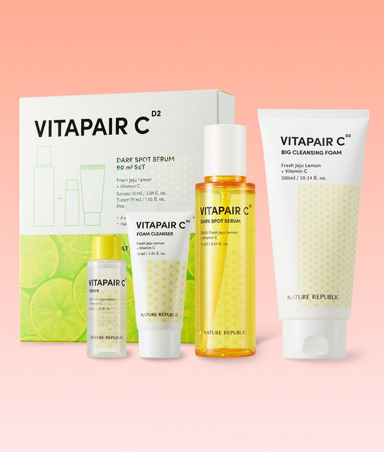 네이처리퍼블릭 SET 비타페어C 잡티세럼 90ml 대용량 기획세트+빅 폼 클렌징 300ml, 단일옵션 PK1534
