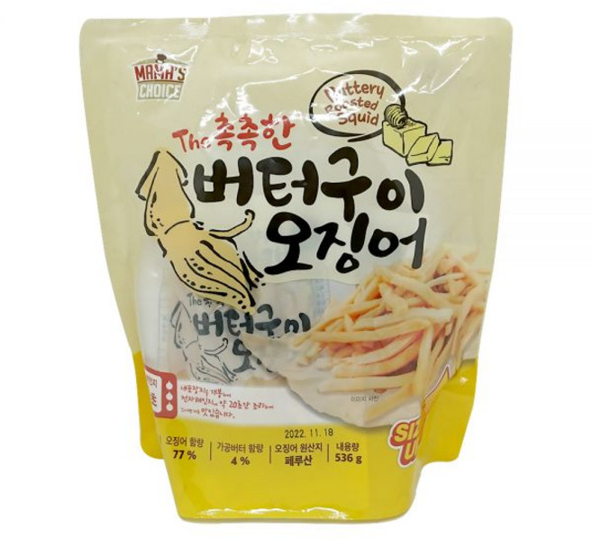 더 촉촉한 버터구이오징어 67gx8 마른안주 간식, 67g