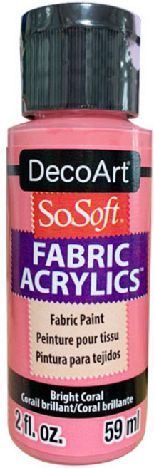 공예몰 데코아트 소소프트 패브릭물감 2oz 9 Bright Coral