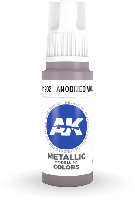AK Interactive 3G 丙烯陽極紫顏料 17ml 模型上色專用 色彩鮮明 金屬質感 快速乾燥, 1個