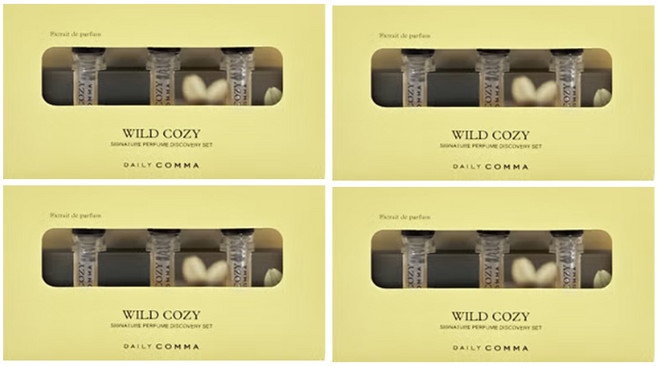 데일리콤마 시그니처퍼퓸 디스커버리세트 와일드코지 3.3ml (3ea), 4세트