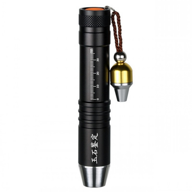 玉石手電筒 強光手電筒 紫光UV365nm檢測 琥珀 蜜蠟 翡翠 珠寶 紫光燈, 1個, 三光源手電【紫光/黃光/白光】