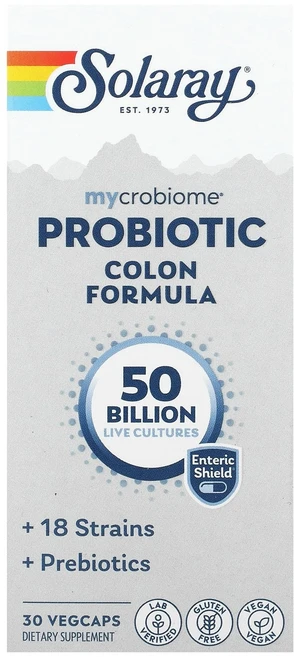 Solaray 솔라레이 마이크로바이옴 프로바이오틱 50 빌리언 30 베지캡 유산균 영양제, 1개, 30정 - 쿠팡