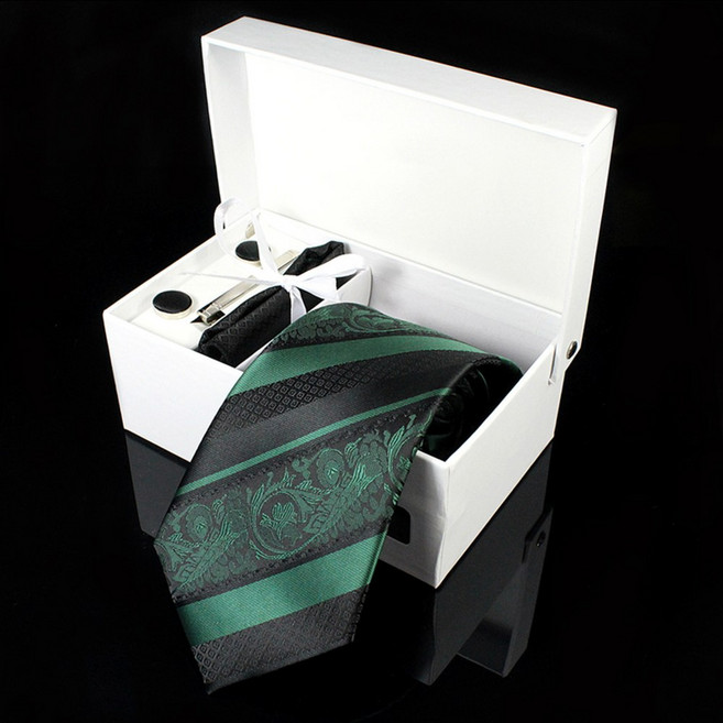 커프스링크 커프스버튼 커프스 명품커프스버튼 넥타이핀 커프스버튼명품 핀커프스세트 커프링크스 KAMBERFT 남성 럭셔리 페이즐리 실크 자카드 짜임 손수건 소매 단추와 집게 선물 세트