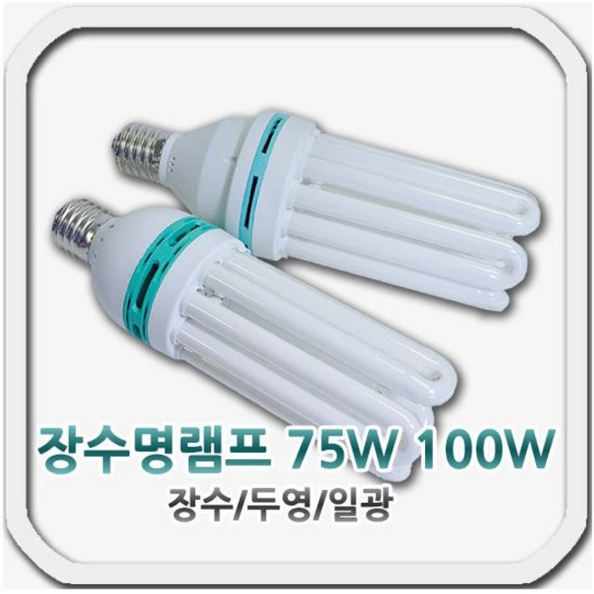장수램프 두영 일광 우리조명 절전형 전구 75W 100W, 1개