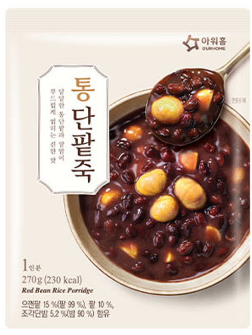 아워홈 바로 통단팥죽 270g x5개, 5개