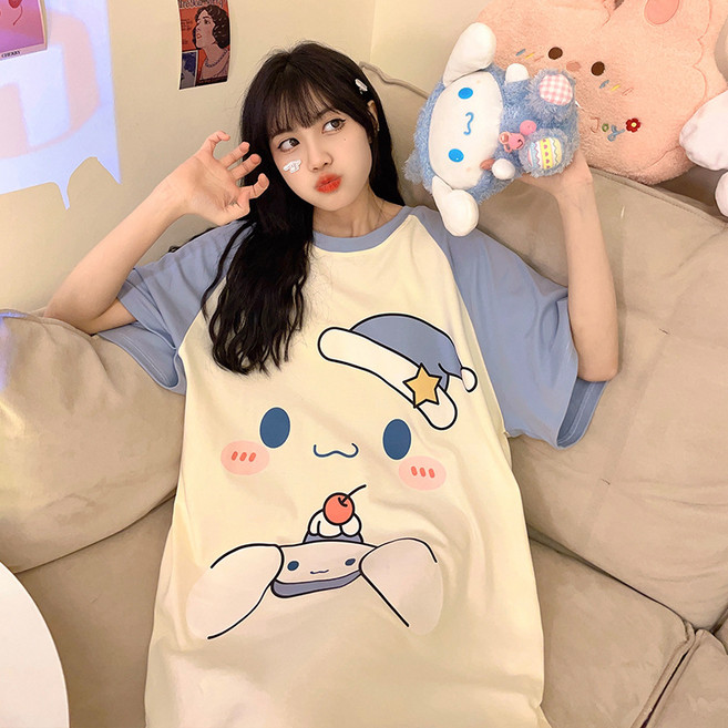 산리오 순면원피스잠옷 원피스 잠옷 커플잠옷 세트