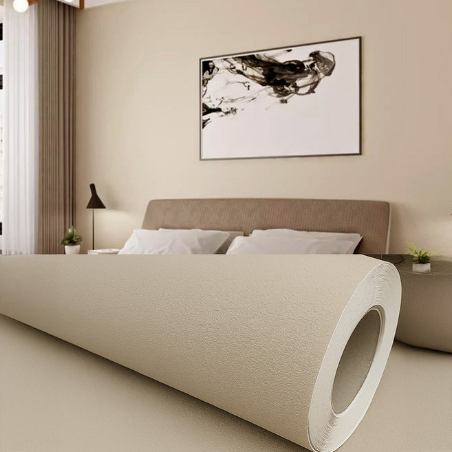 셀프 인테리어 붙이는 접착식 포인트 가구 방수 벽지 시트지 + 헤라 U-SSAC110, 규조+오트밀베이지