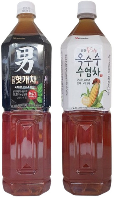 광동 숙취에좋은 남 헛개차 + 옥수수수염차 총합, 1.5L, 2개, 1개