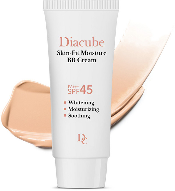 다이아큐브 스킨핏모이스처 선비비(BB)크림 SPF45 PA+++ 미백 주름개선 복합기능성, 1개, 50g, 자연스러운 베이지