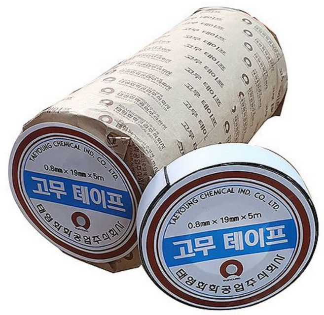 국산 고무테이프0.8m x 19mm x 5M, 1세트