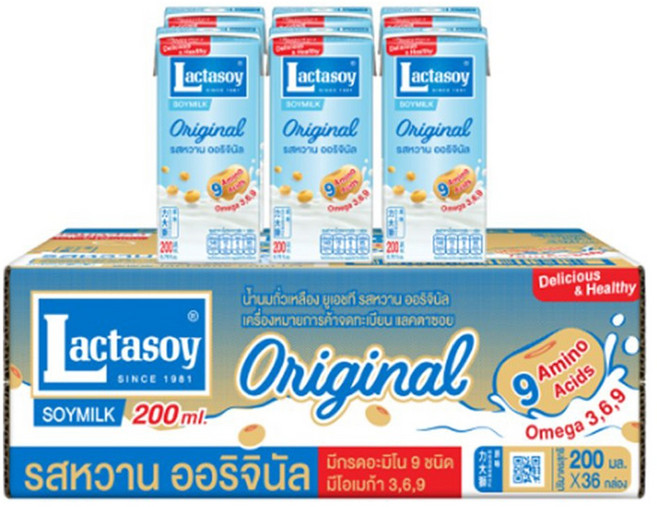 락타소이 두유 오리지널맛, 200ml, 36개