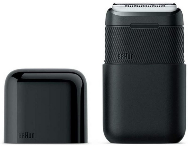 BRAUN X시리즈 M1000 휴대용 미니 전기면도기, 블랙