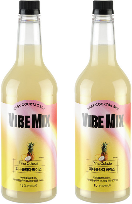 흥국에프엔비 VIBEMIX 피나콜라다 베이스, 1L, 2개