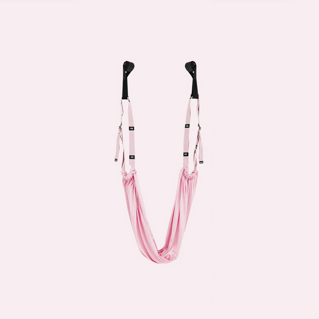 라라티나 포카 설치가 간편한 가정용 플라잉 요가 스트랩 해먹, 1개, 핑크