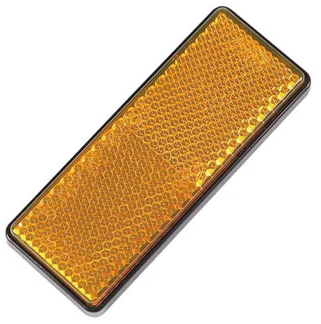 오토바이 반사판 스쿠터 전기자전거 후면 반사등, 1개, 오렌지