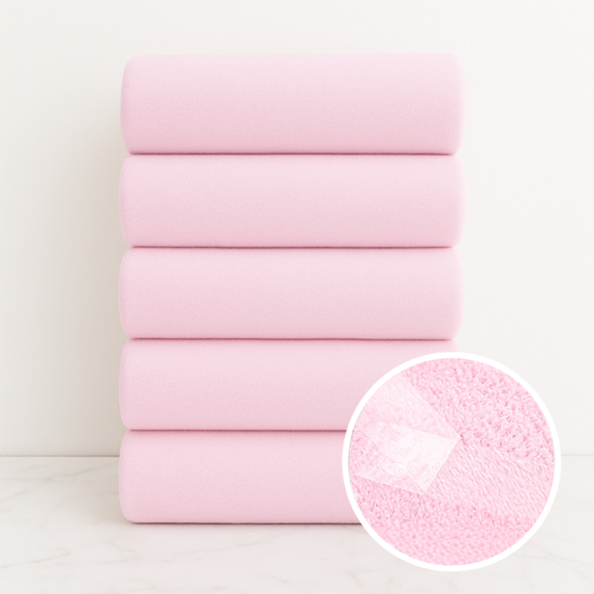 포근썸 초극세사 부드러운 150g 먼지없는 수건 타올, 핑크, 5개