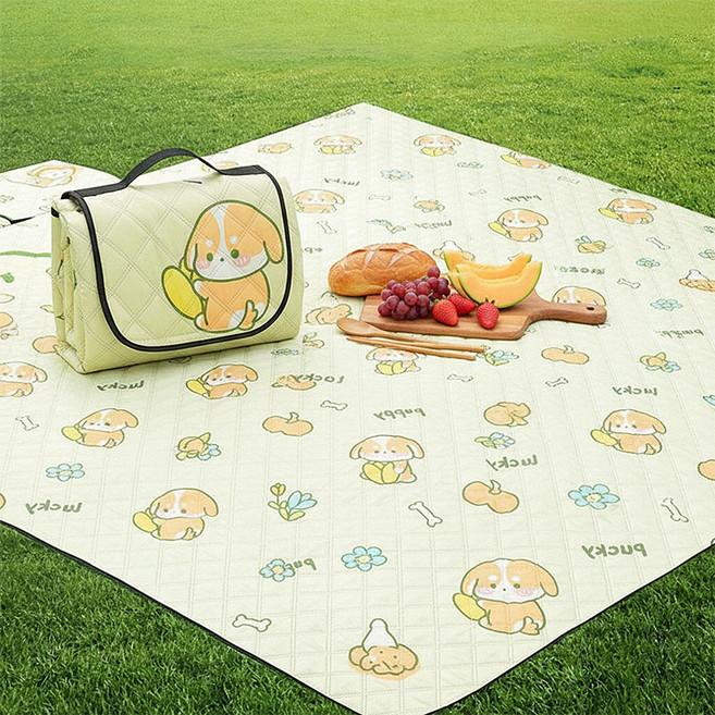 방일 푹신한 컴포블리 방수 두꺼운 피크닉매트 휴대용 접이식 캠핑러그, D