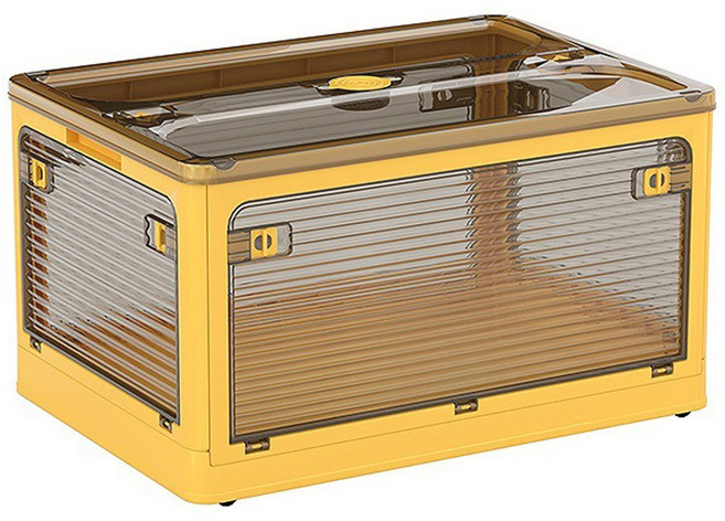 인트홈 프리미엄 6면 리빙박스 폴딩박스(습기제거제포함), 1개, 옐로우