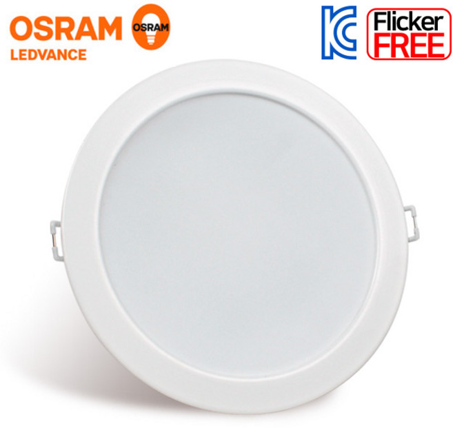 오스람 레드밴스 LED 다운라이트 6인치 12.5W 확산형 플리커프리 매입등 세트, 주광색(하얀빛), 3개