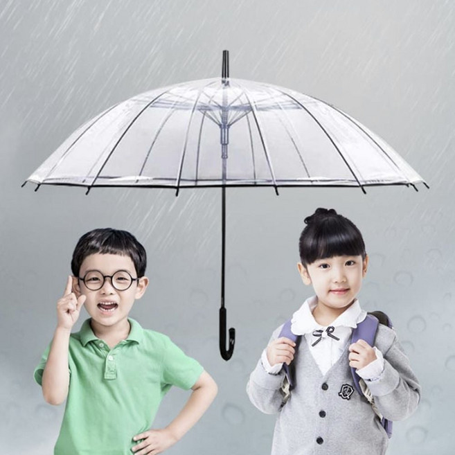 가벼운 초등학생 우산 투명 골프 어린이 비닐 장 bog+734yK