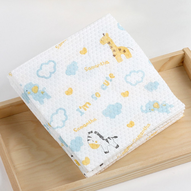 무형광 천연펄프 행주 빨아쓰는 부직포 도톰한 행주, 1개, 10개입, 펄프행주-애니멀