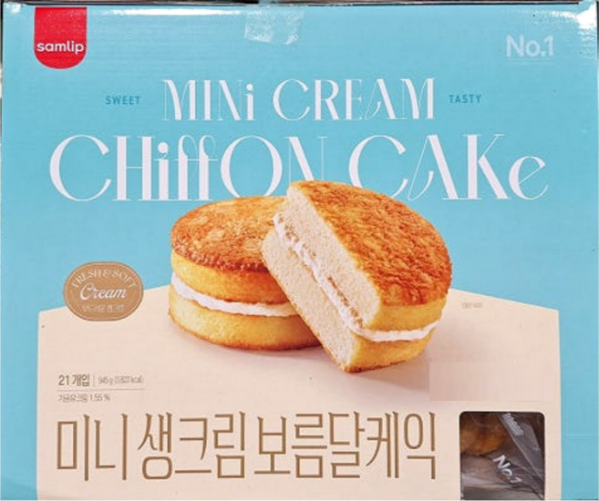 삼립 미니 생크림 보름달 케익, 45g, 21개