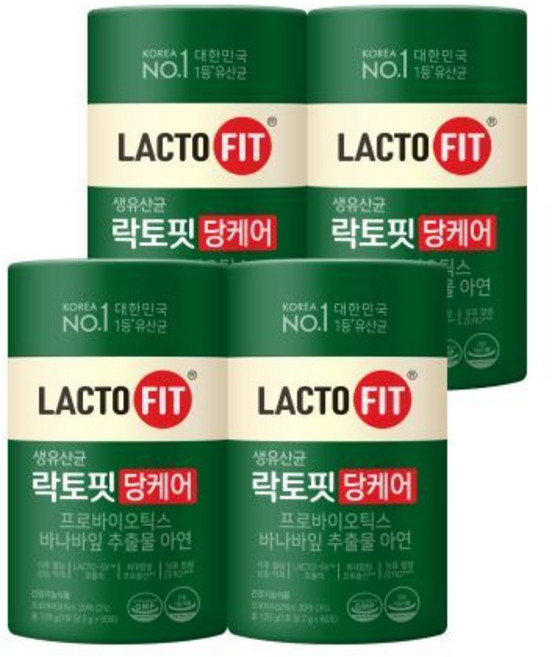 lactofit 락토핏 당케어(60포) 4통 (8개월분), 1개, 3g