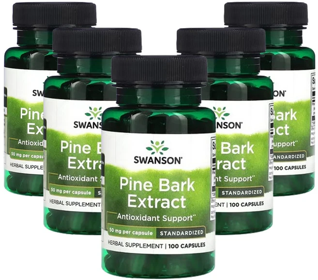 스완슨 소나무 껍질추출물 50mg 100캡슐, 100정, 5개 - 쿠팡