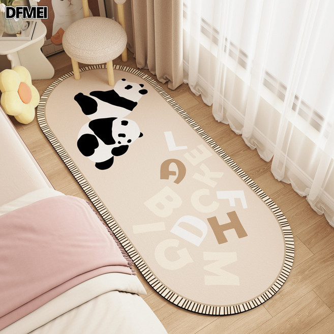 DFMEI 家用臥室牀邊墊 客廳飄窗防曬隔涼靜音墊, XG-776【字母熊貓】