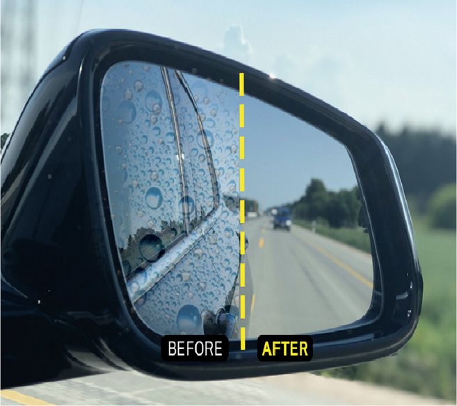 주문번호 8) 아반떼 HD-LED리피터무 사이드미러 방수 발수 코팅필름 메이빈 이글아이방수필름 빗물방지필름, 1개