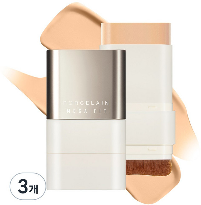 조성아 메가 핏 스틱 파운데이션 마스터 포슬린 SPF50+ PA++++ 16g, 3개, 02W HONEY BEIGE