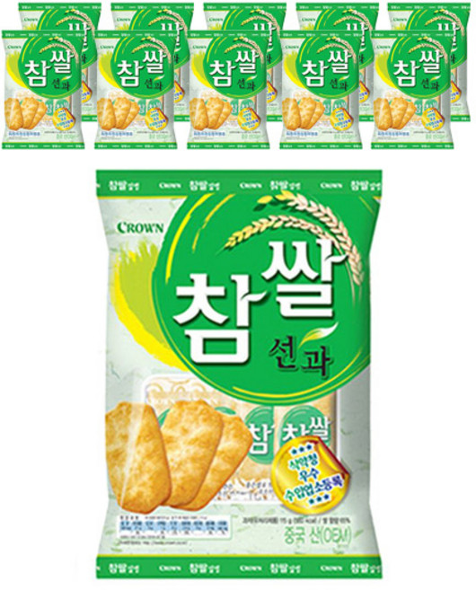크라운 참쌀선과, 10개, 115g