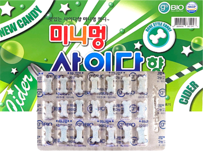 미니멍 사이다향 캔디 10g, 1개