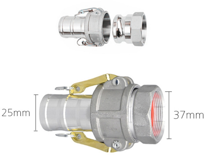 UN-TG001 유니즈 4행정 1인치 1.5마력 양수기 펌프 농업용 소형워터배수펌프호스 가정용수중워터펌프, (1인치용) A: 흡입용 & 토출용 퀵 커플러 1SET, 1개