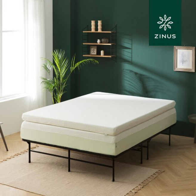 [2개묶음]지누스 그린티 플러스 메모리폼 토퍼 10cm SS+Q 슈퍼싱글+퀸 매트리스 침대 바닥, 멀티