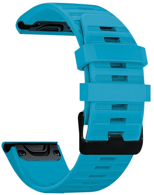 더조은셀러 퀵핏 실리콘 스트랩 시계줄 밴드 26mm 피닉스 프로 솔라 인스팅트 50mm 디센트 31mm 택틱스 델타 엔듀로 에픽스 가민 호환, 1개, 블루